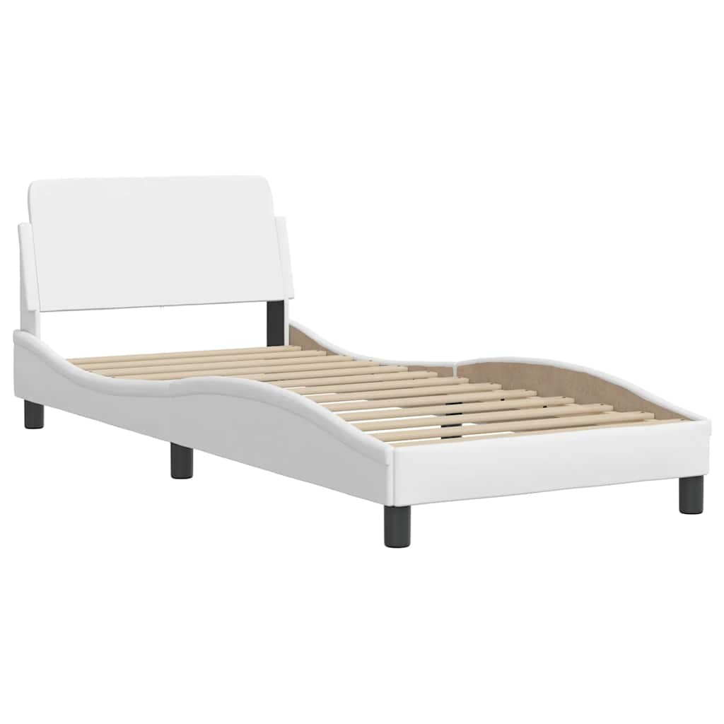 sengeramme uden madras Zadar 100x200 cm kunstlæder hvid