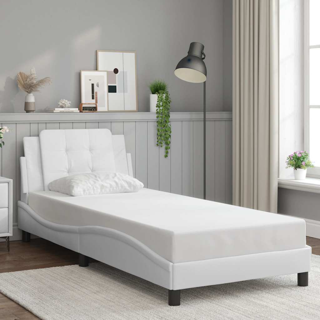 sengeramme uden madras Zadar 100x200 cm kunstlæder hvid