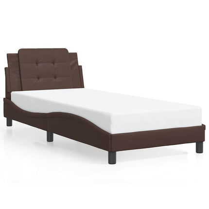 sengeramme uden madras Zadar 100x200 cm kunstlæder brun