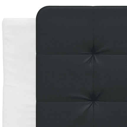 sengeramme uden madras Zadar 100x200 cm kunstlæder sort og hvid