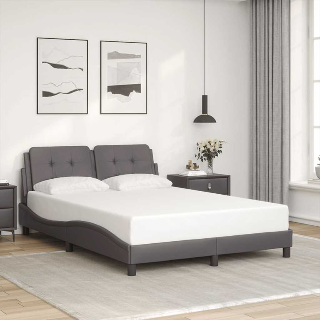 sengeramme uden madras Zadar 120x200 cm kunstlæder grå