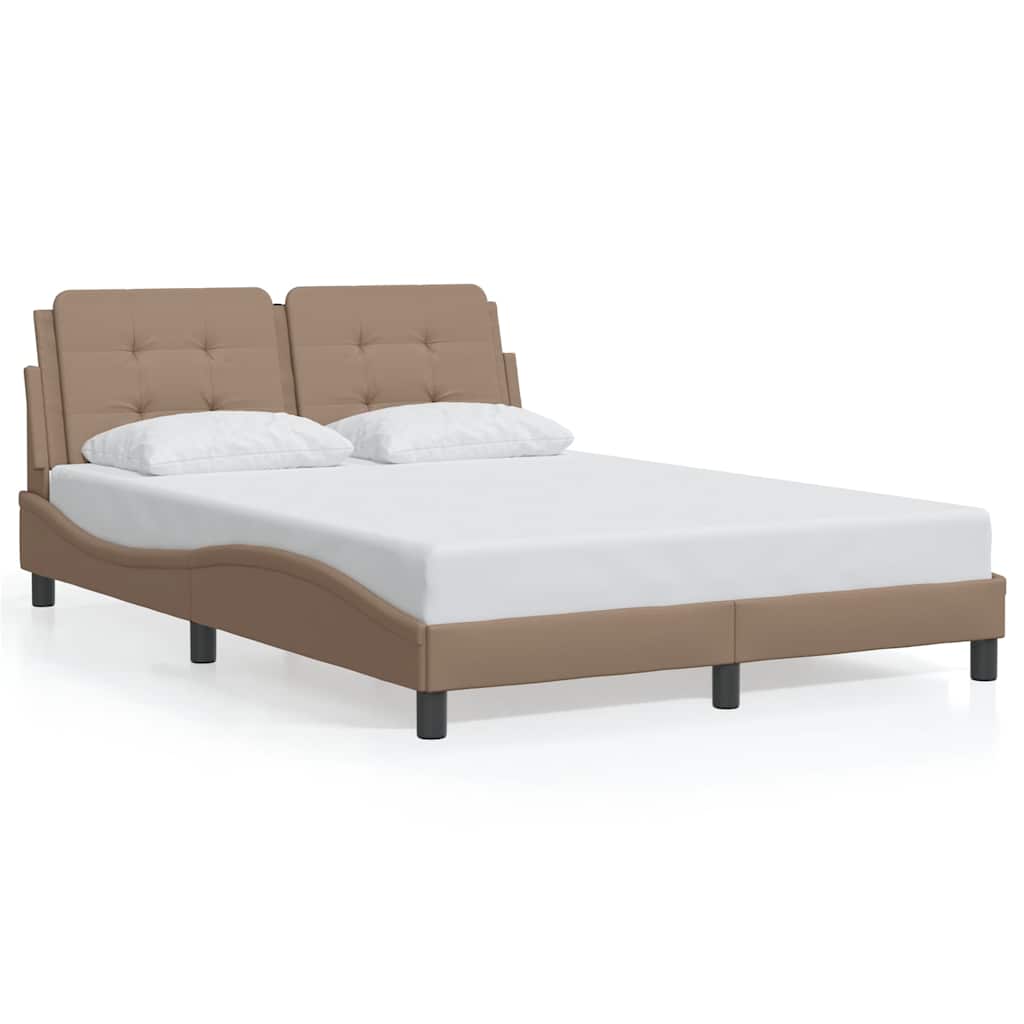 sengeramme uden madras Zadar 120x200 cm kunstlæder cappuccinofarvet