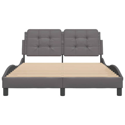 sengeramme uden madras Zadar 140x190 cm kunstlæder grå