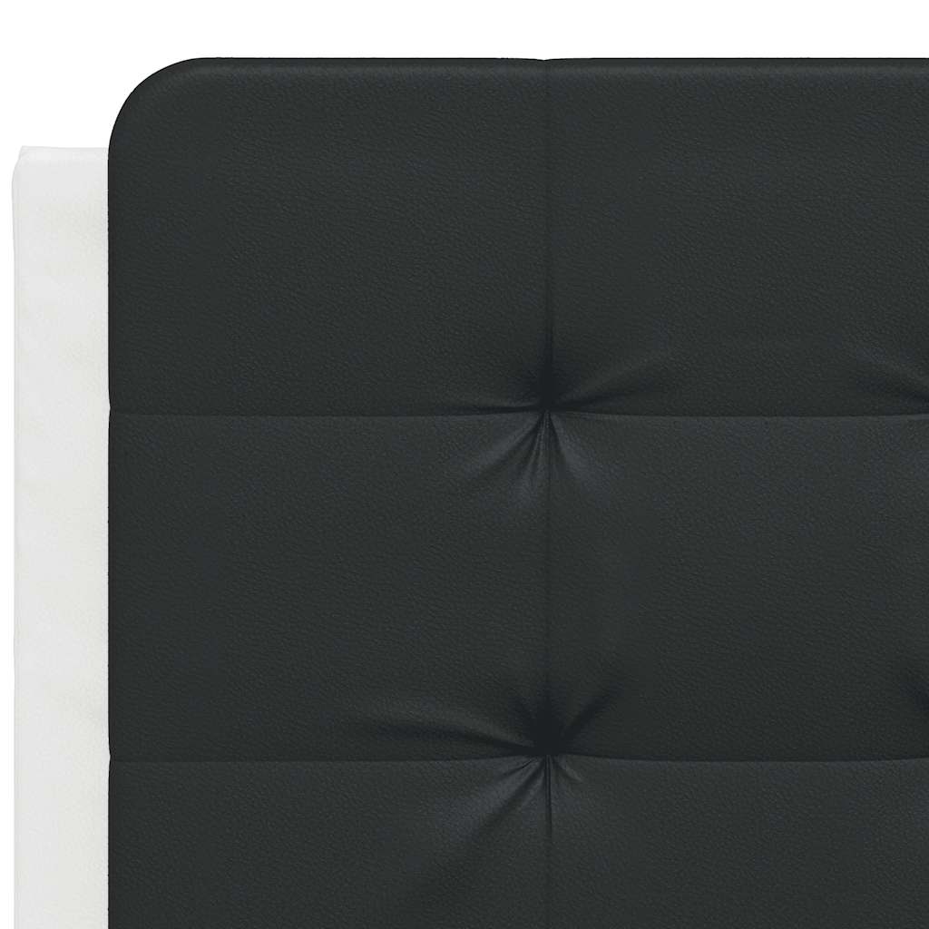 sengeramme uden madras Zadar 140x190 cm kunstlæder hvid og sort