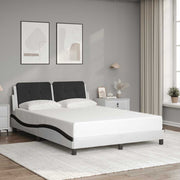 sengeramme uden madras Zadar 140x190 cm kunstlæder hvid og sort