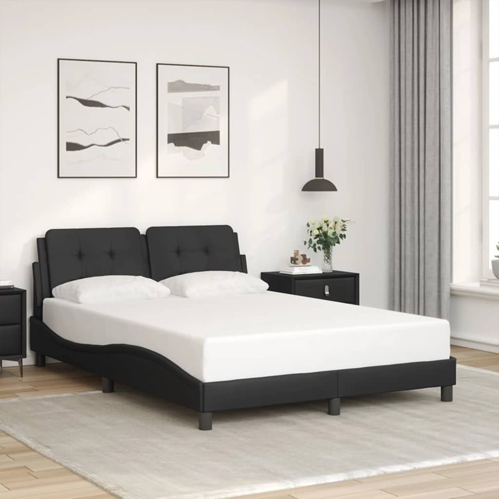 sengeramme uden madras Zadar 140x200 cm kunstlæder sort