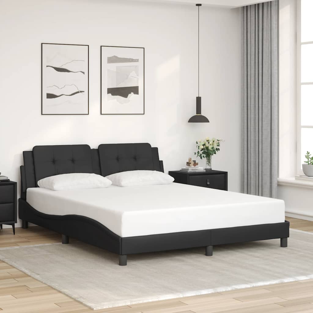 sengeramme uden madras Zadar 160x200 cm kunstlæder sort