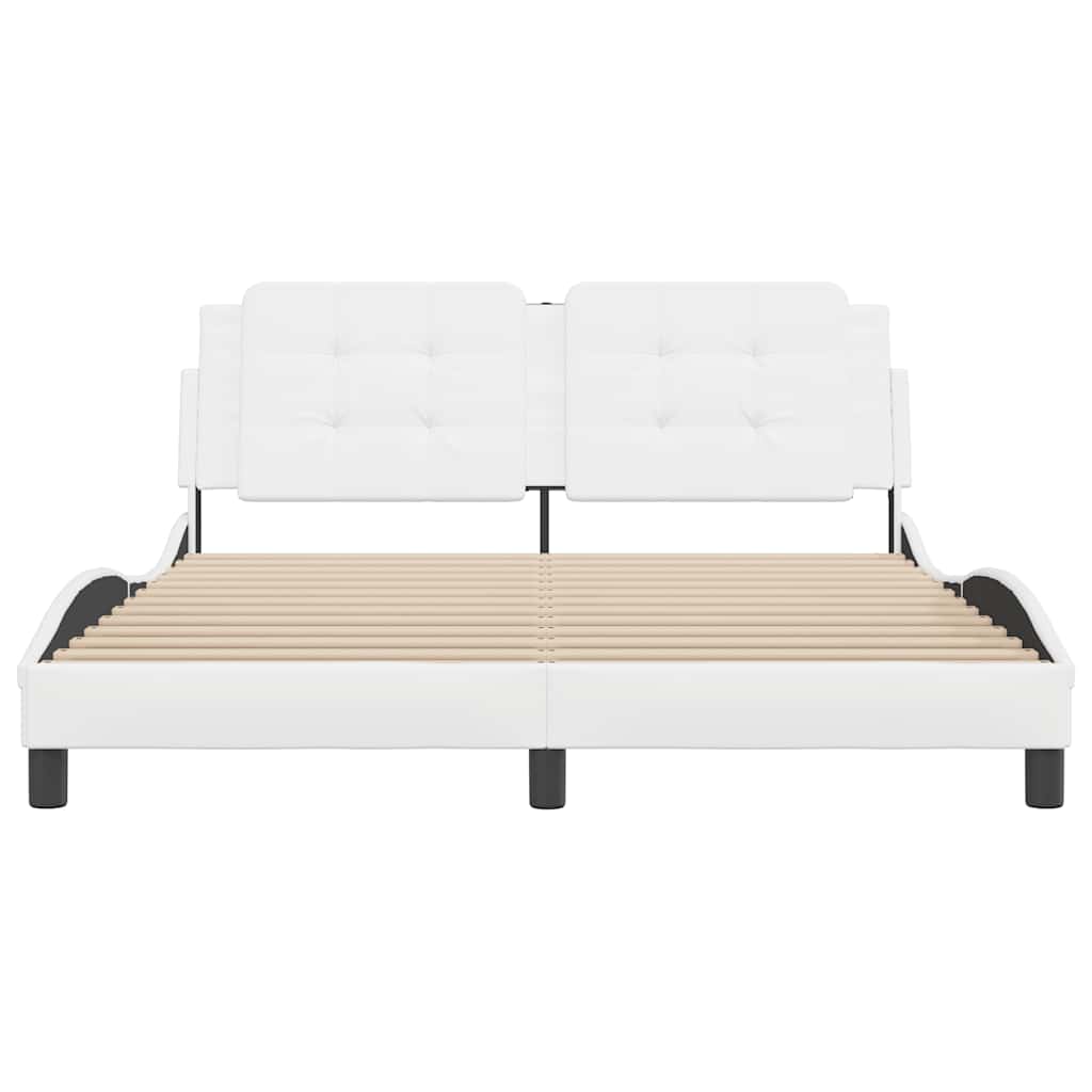 sengeramme uden madras Zadar 160x200 cm kunstlæder hvid