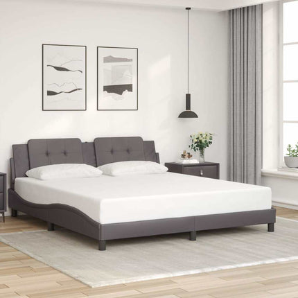 sengeramme uden madras Zadar 180x200 cm kunstlæder grå