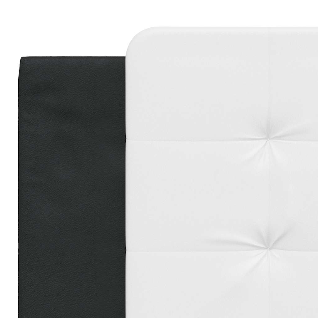 sengeramme uden madras Zadar 180x200 cm kunstlæder sort og hvid