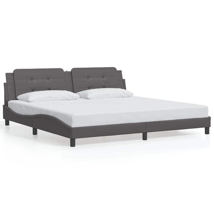 sengeramme uden madras Zadar 200x200 cm kunstlæder grå
