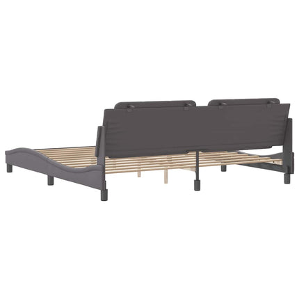 sengeramme uden madras Zadar 200x200 cm kunstlæder grå