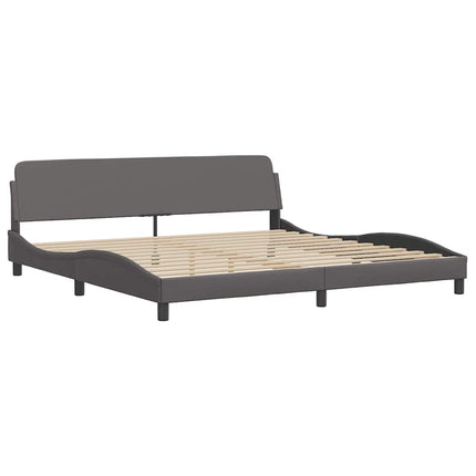 sengeramme uden madras Zadar 200x200 cm kunstlæder grå