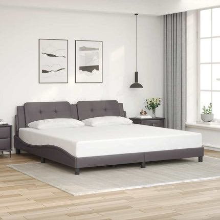 sengeramme uden madras Zadar 200x200 cm kunstlæder grå