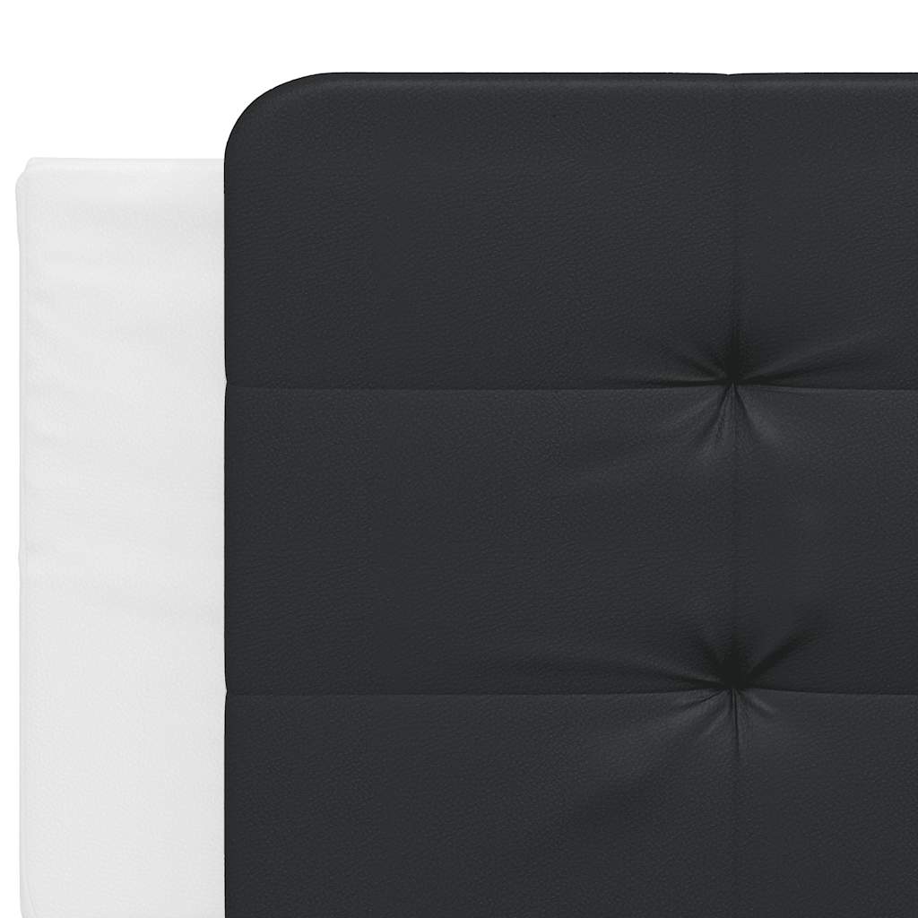 sengeramme uden madras Zadar 200x200 cm kunstlæder hvid og sort