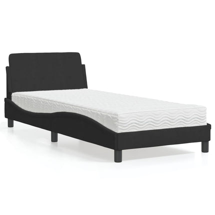 seng med madras Dover 80x200 cm velour sort