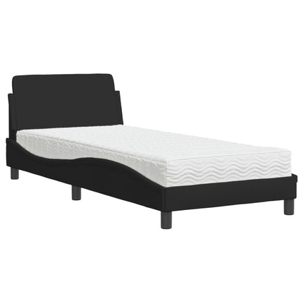 seng med madras Dover 90x190 cm stof sort
