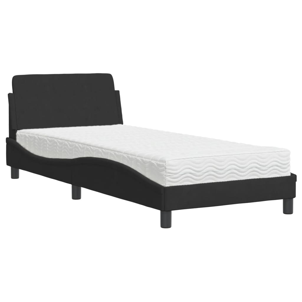 seng med madras Dover 90x190 cm velour sort