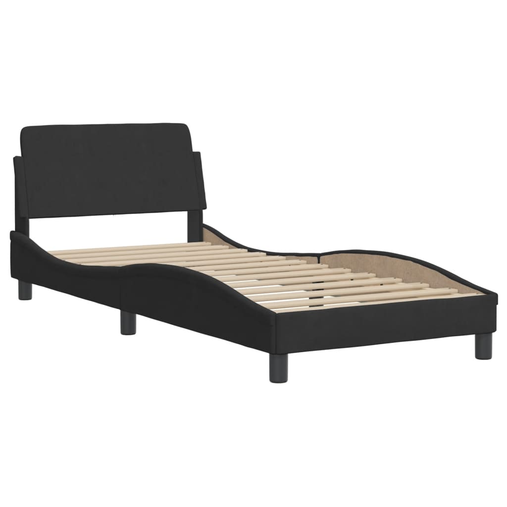 seng med madras Dover 90x190 cm velour sort
