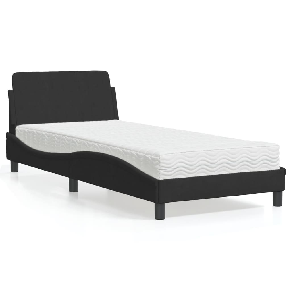 seng med madras Dover 90x190 cm velour sort