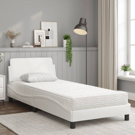 seng med madras Dover 90x200 cm kunstlæder hvid