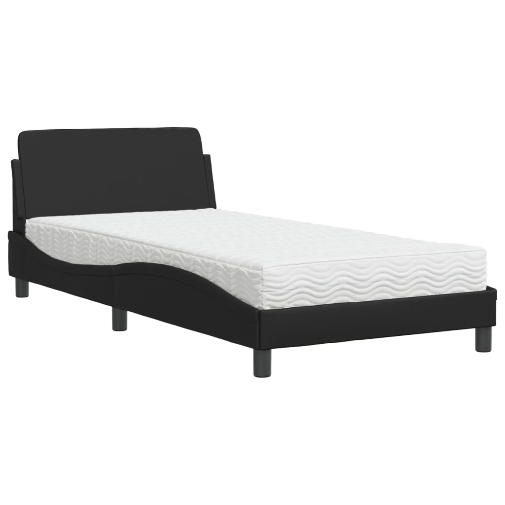 seng med madras Dover 100x200 cm kunstlæder sort