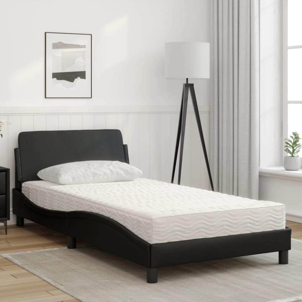 seng med madras Dover 100x200 cm kunstlæder sort