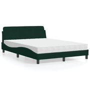 seng med madras Dover 140x190 cm velour mørkegrøn