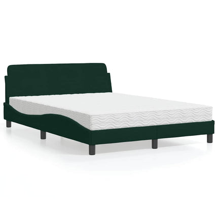 seng med madras Dover 140x200 cm velour mørkegrøn