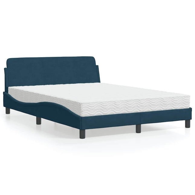 seng med madras Dover 140x200 cm velour blå