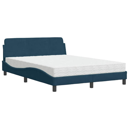 seng med madras Dover 140x200 cm velour blå
