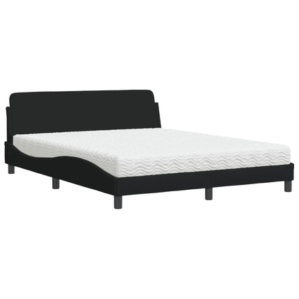 seng med madras Dover 160x200 cm stof sort