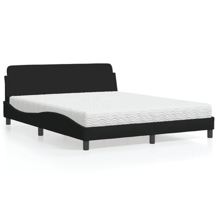 seng med madras Dover 160x200 cm stof sort