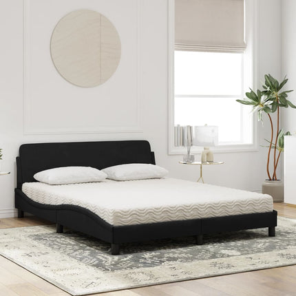 seng med madras Dover 160x200 cm velour sort