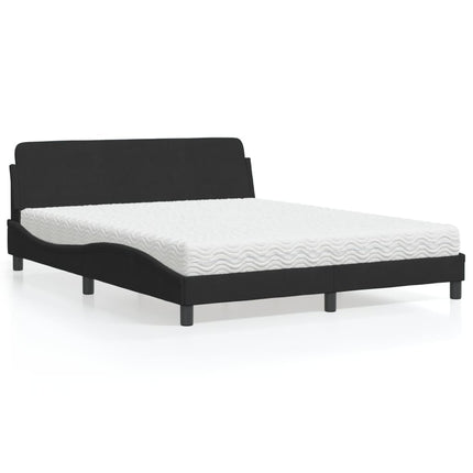 seng med madras Dover 160x200 cm velour sort