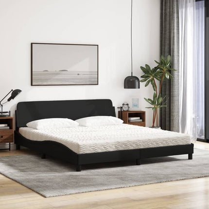seng med madras Dover 180x200 cm stof sort