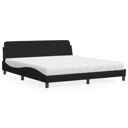 seng med madras Dover 180x200 cm stof sort