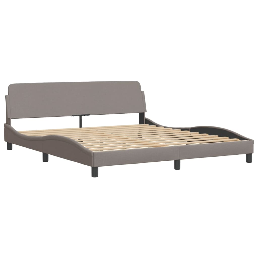 seng med madras Dover 180x200 cm stof gråbrun