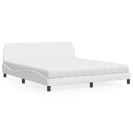 seng med madras Dover 180x200 cm kunstlæder hvid