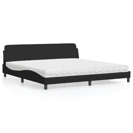 seng med madras Dover 200x200 cm stof sort