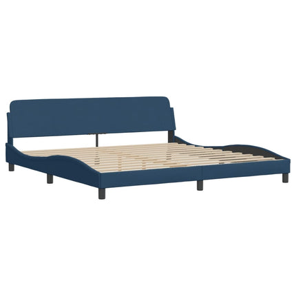 seng med madras Dover 200x200 cm stof blå