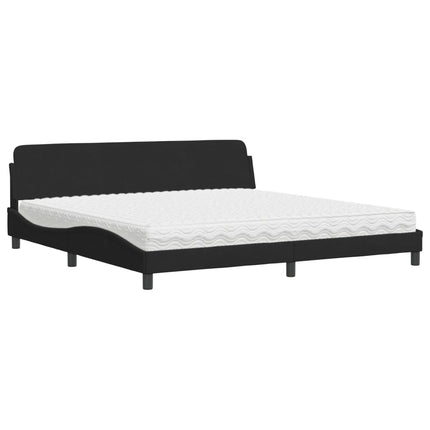 seng med madras Dover 200x200 cm velour sort