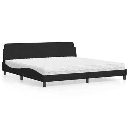 seng med madras Dover 200x200 cm velour sort