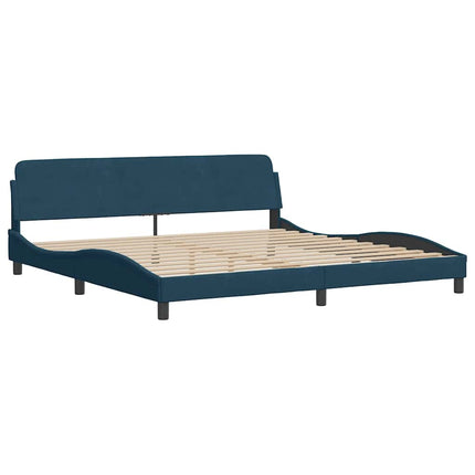seng med madras Dover 200x200 cm velour blå
