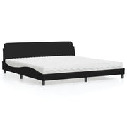 seng med madras Dover 200x200 cm kunstlæder sort