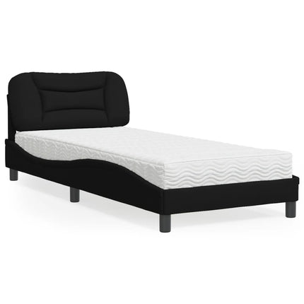 seng med madras Hvar 90x190 cm stof sort