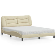 seng med madras Hvar 160x200 cm stof cremefarvet