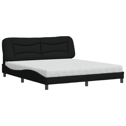 seng med madras Hvar 180x200 cm stof sort
