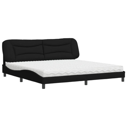 seng med madras Hvar 200x200 cm stof sort