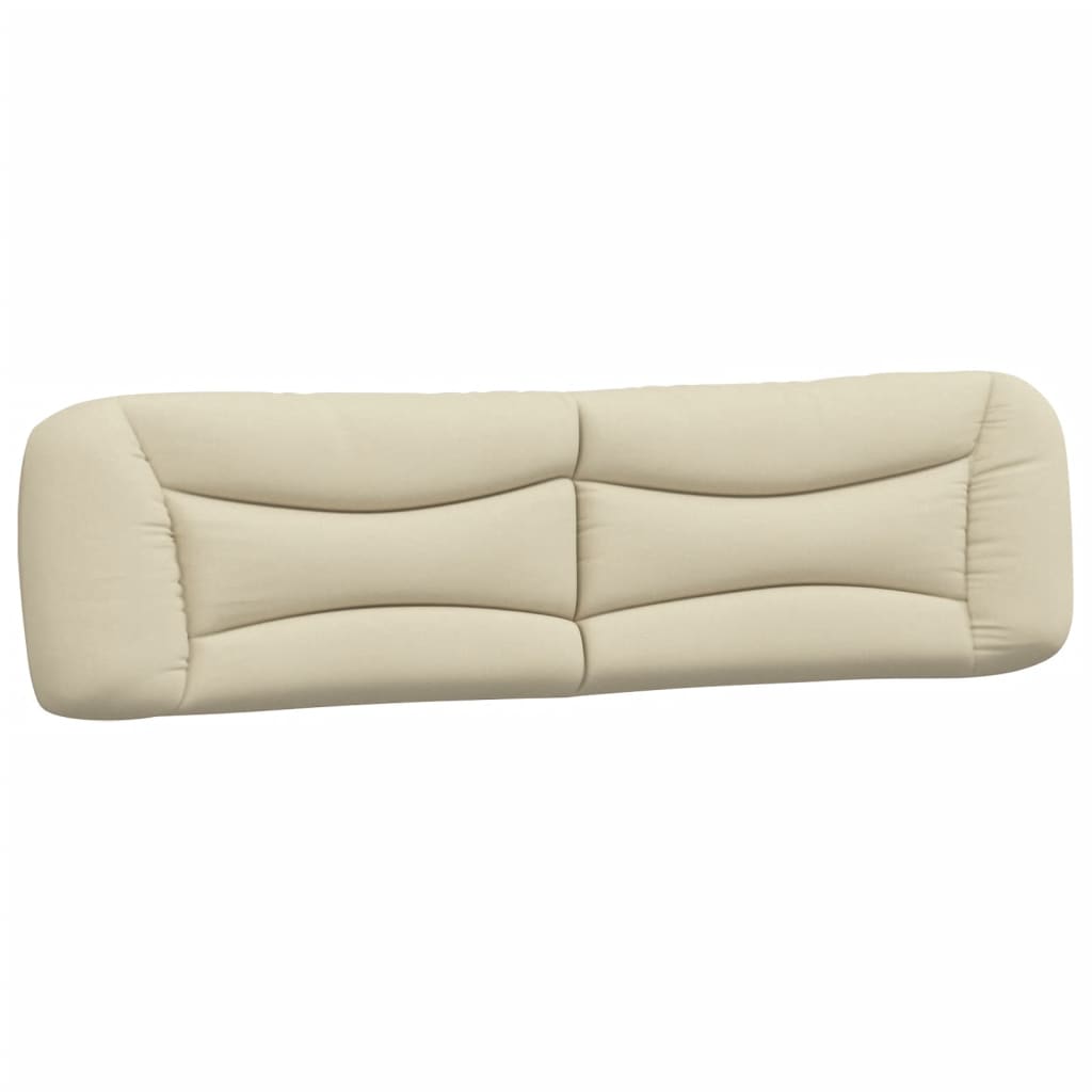 seng med madras Hvar 200x200 cm stof cremefarvet